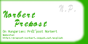 norbert prepost business card